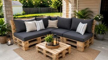 diy pallet outdoor sectional sofa