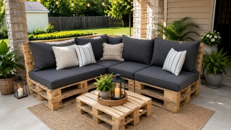 diy pallet outdoor sectional sofa