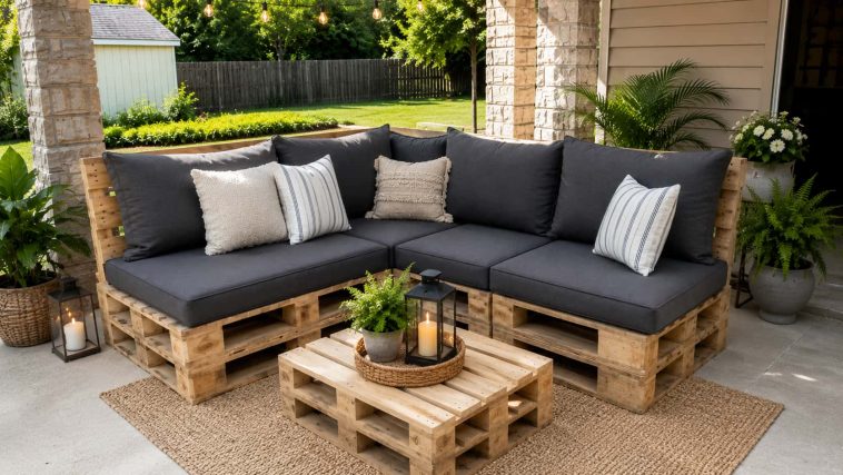 diy pallet outdoor sectional sofa