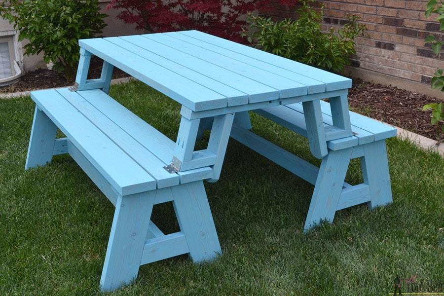picnic table and bench