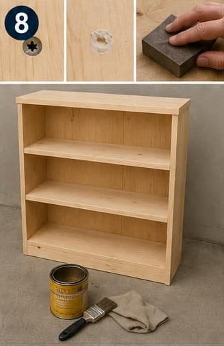 step by step instructions to build a bookshelf