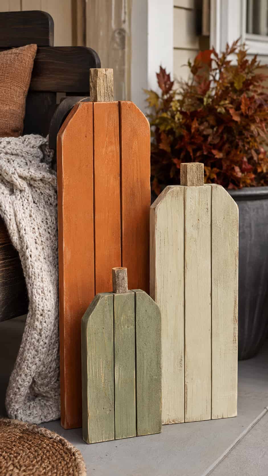 Fence-Picket Pumpkin Set