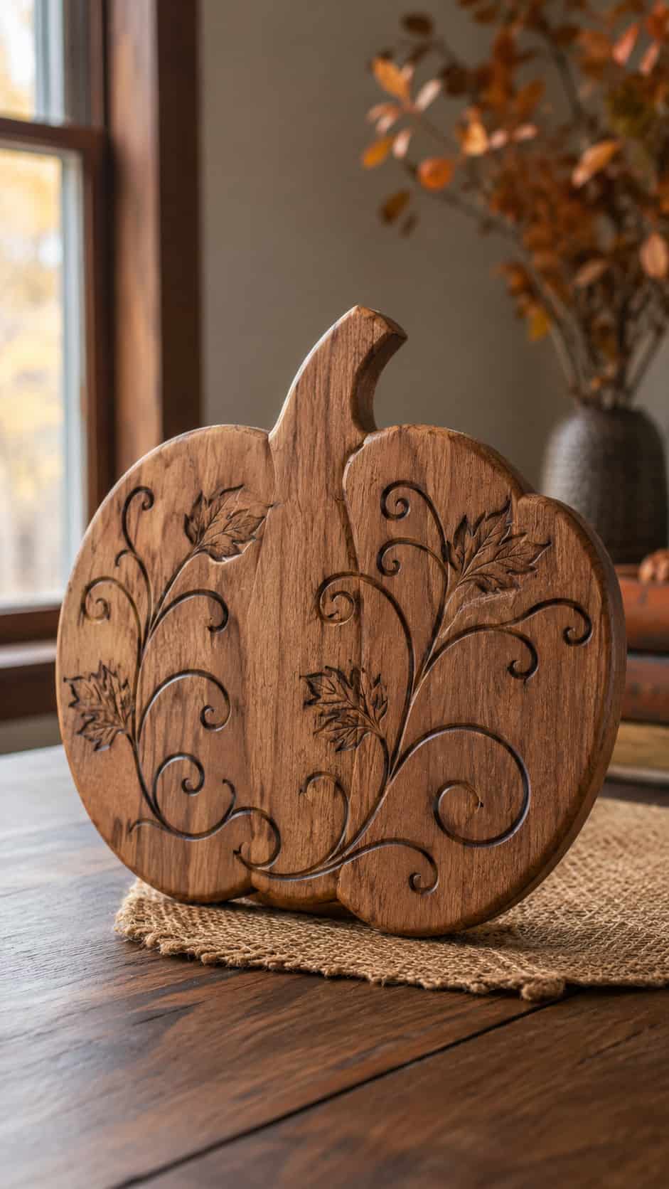 Engraved Pumpkin Plaque