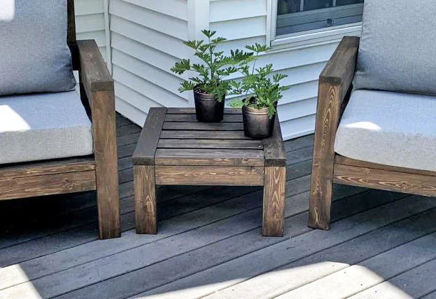 2x4 Patio Side Table