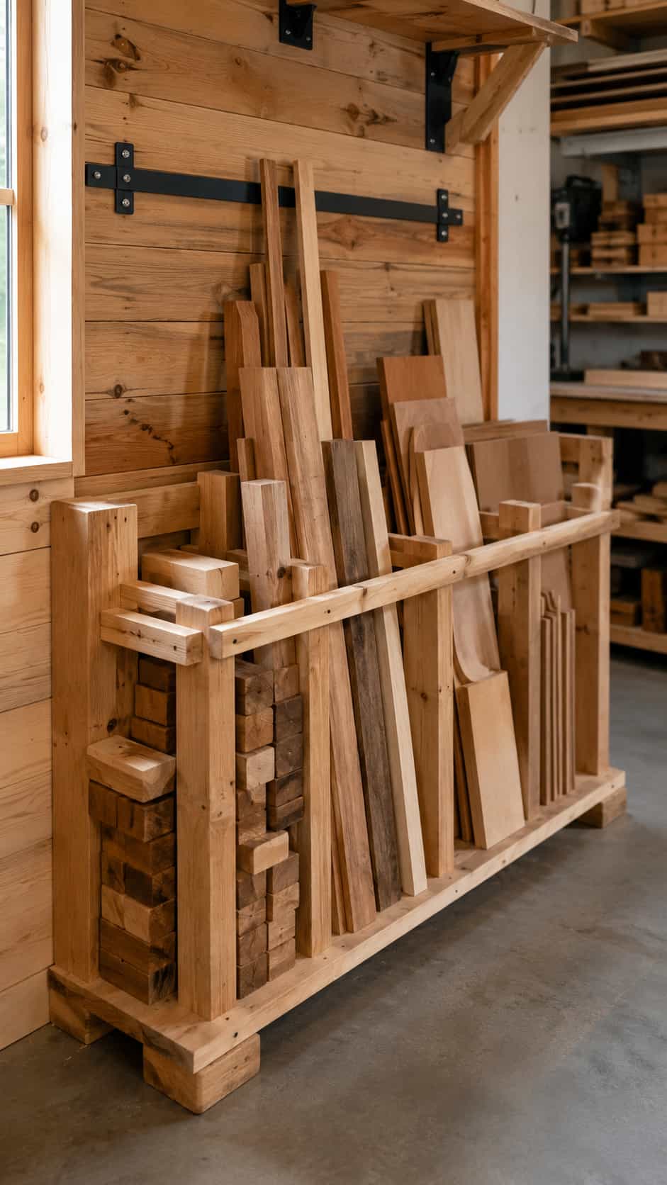 4x4 Scrap-Wood Storage Rack