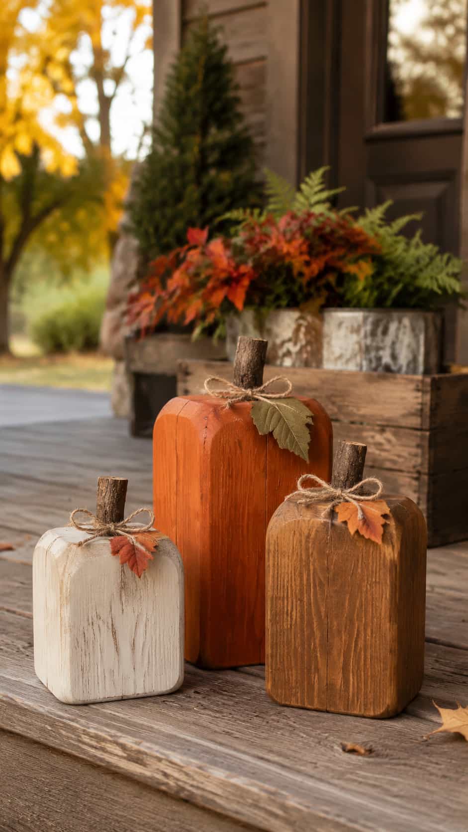 4x4 Wooden Pumpkins