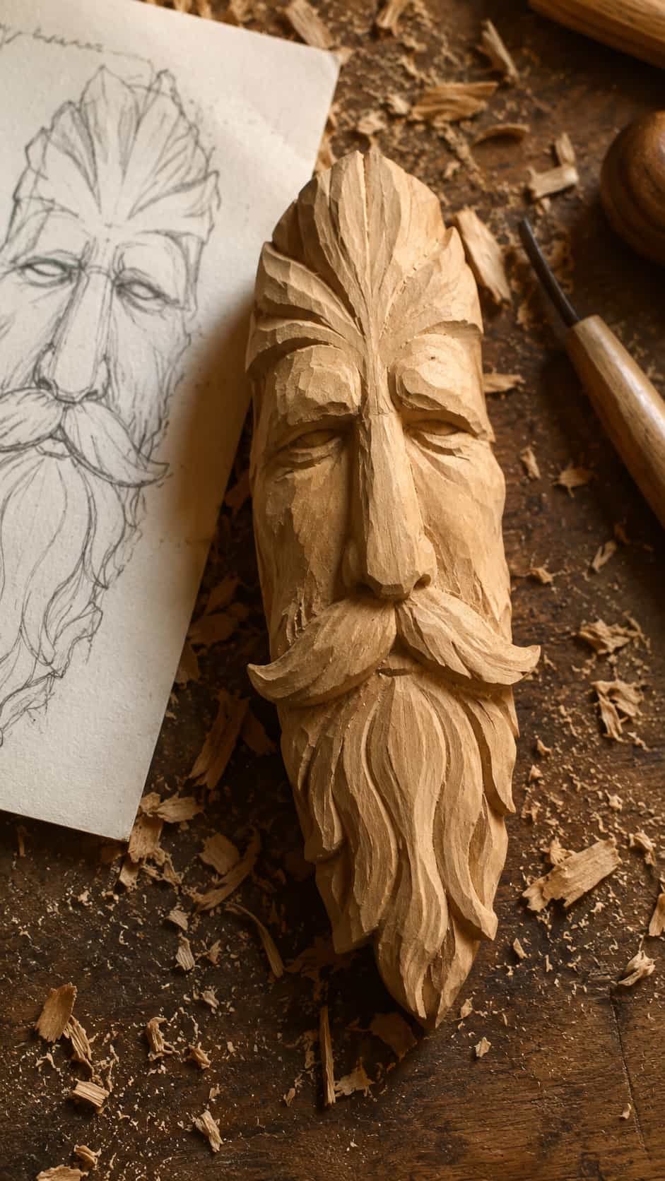 Basic Wood Spirit Face Pattern