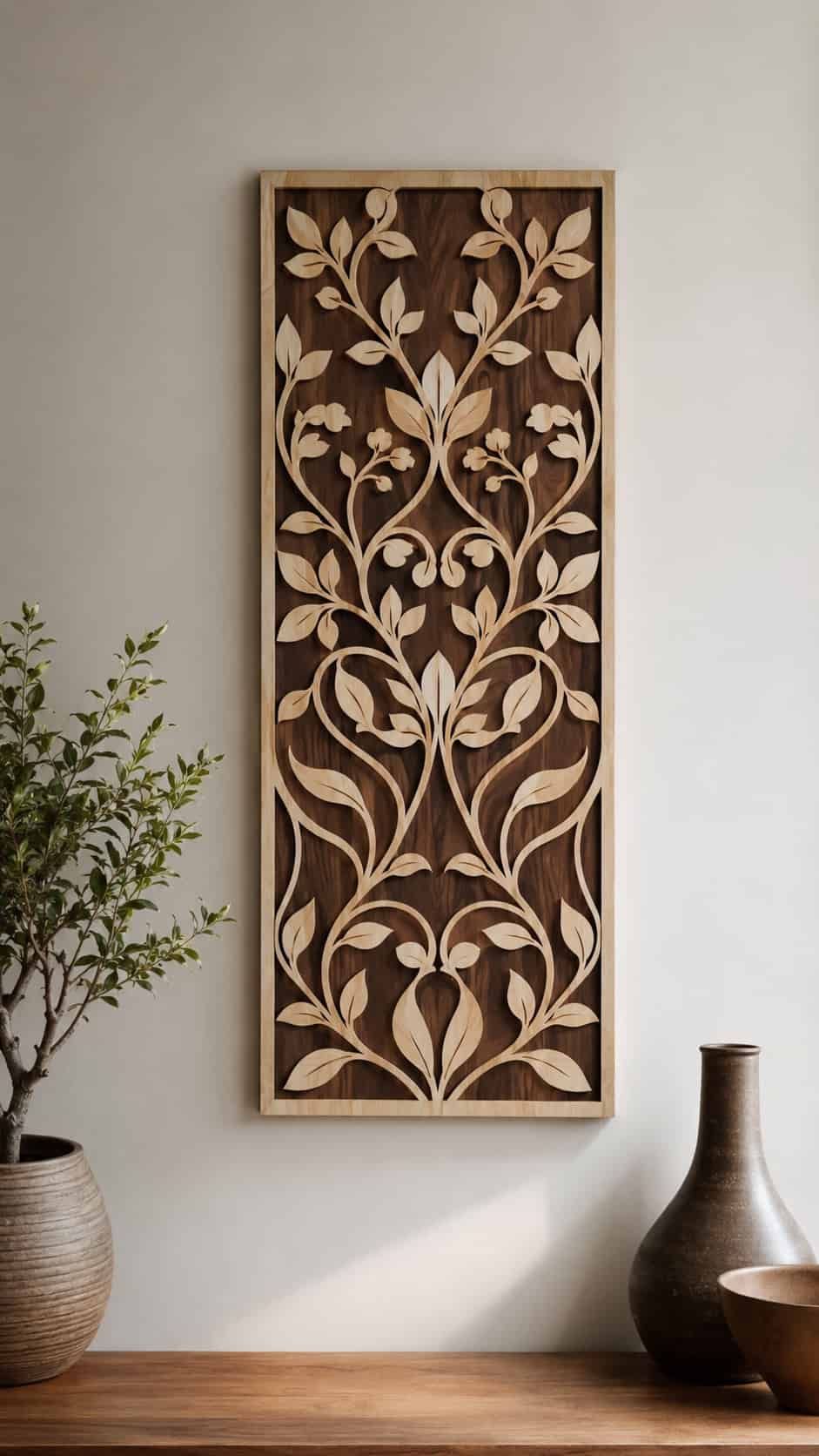 Botanical Fretwork Panel