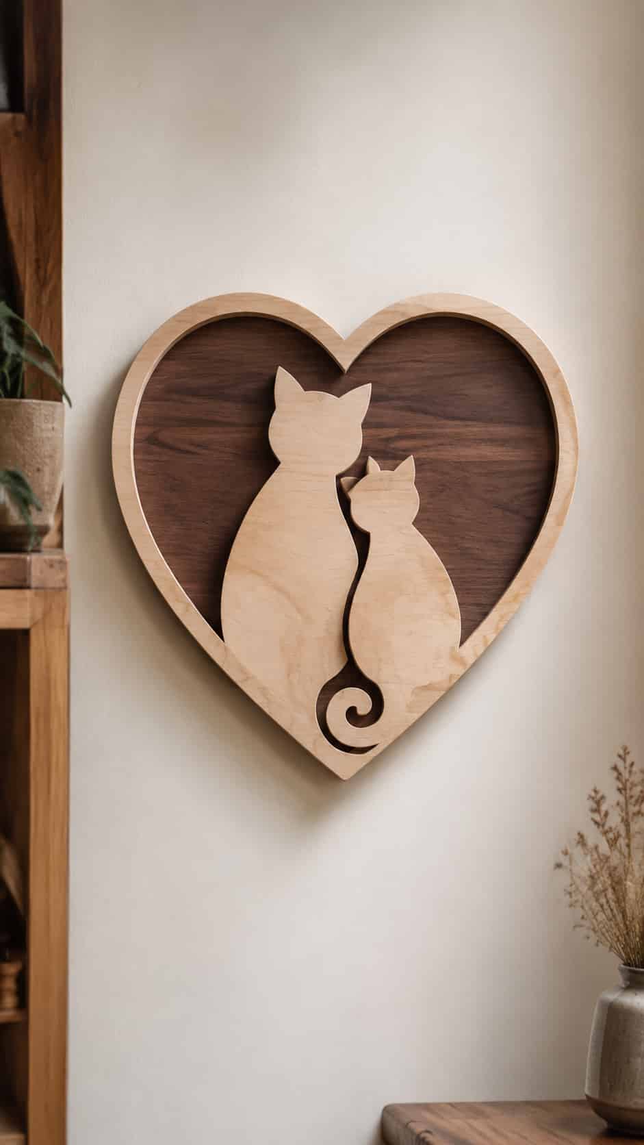 Cats-in-a-Heart Plaque