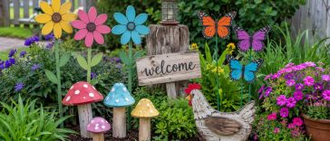 DIY Wood Yard Art Ideas