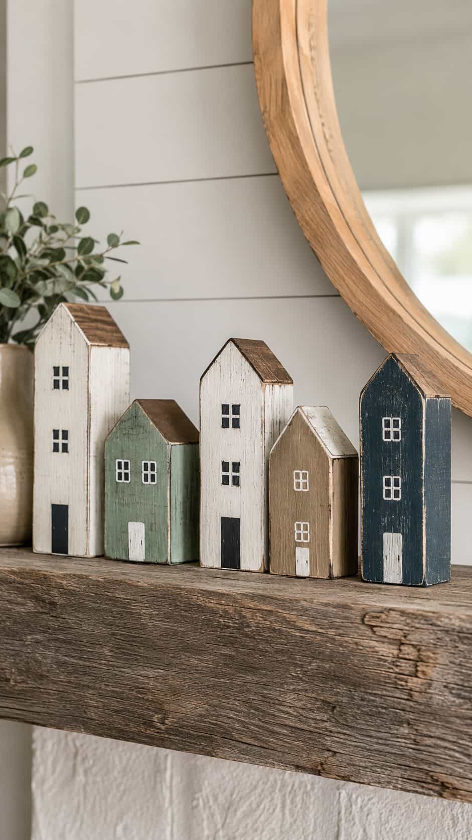 Decorative Wooden House Blocks