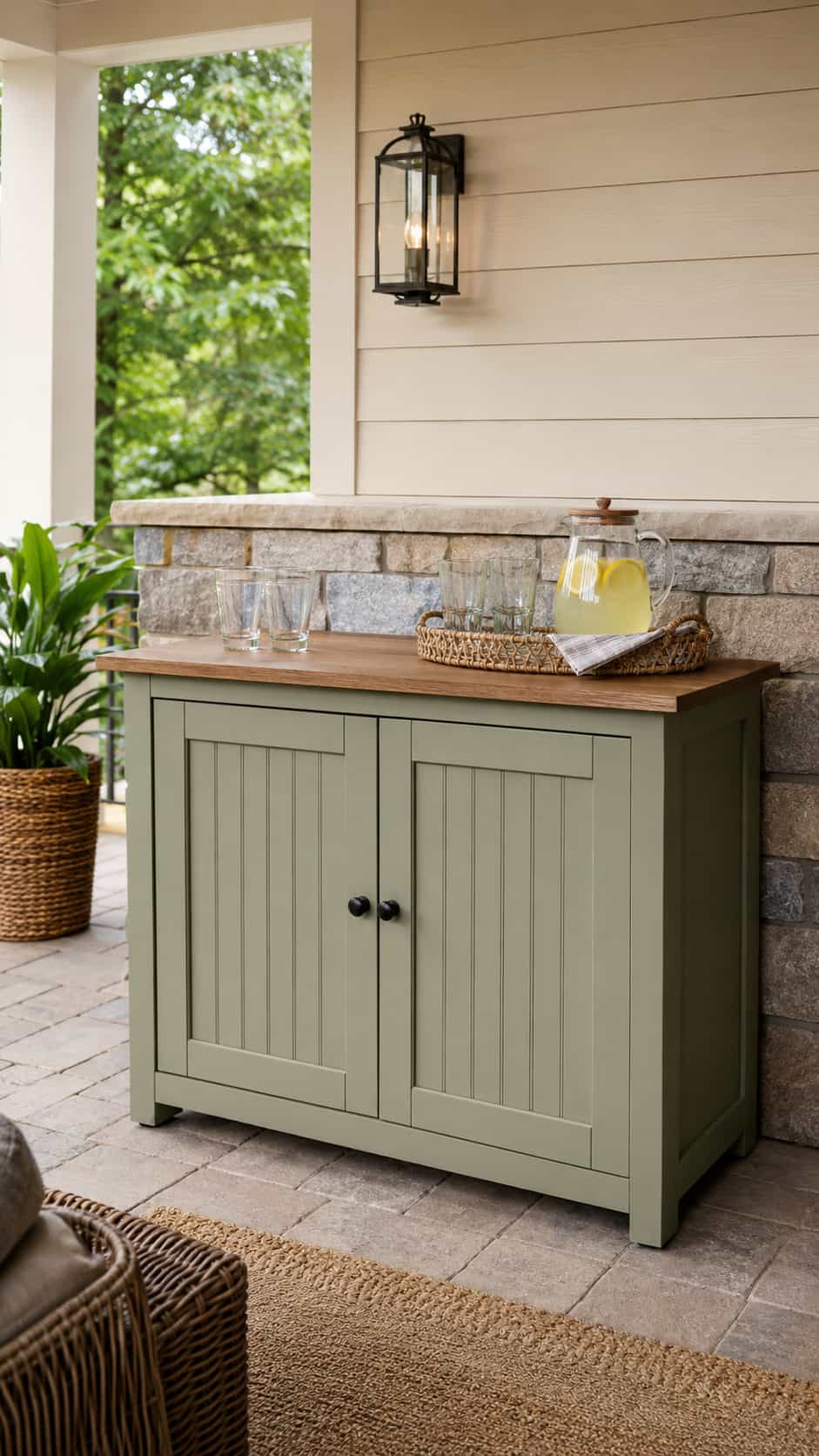 Enclosed Outdoor Serving Cabinet