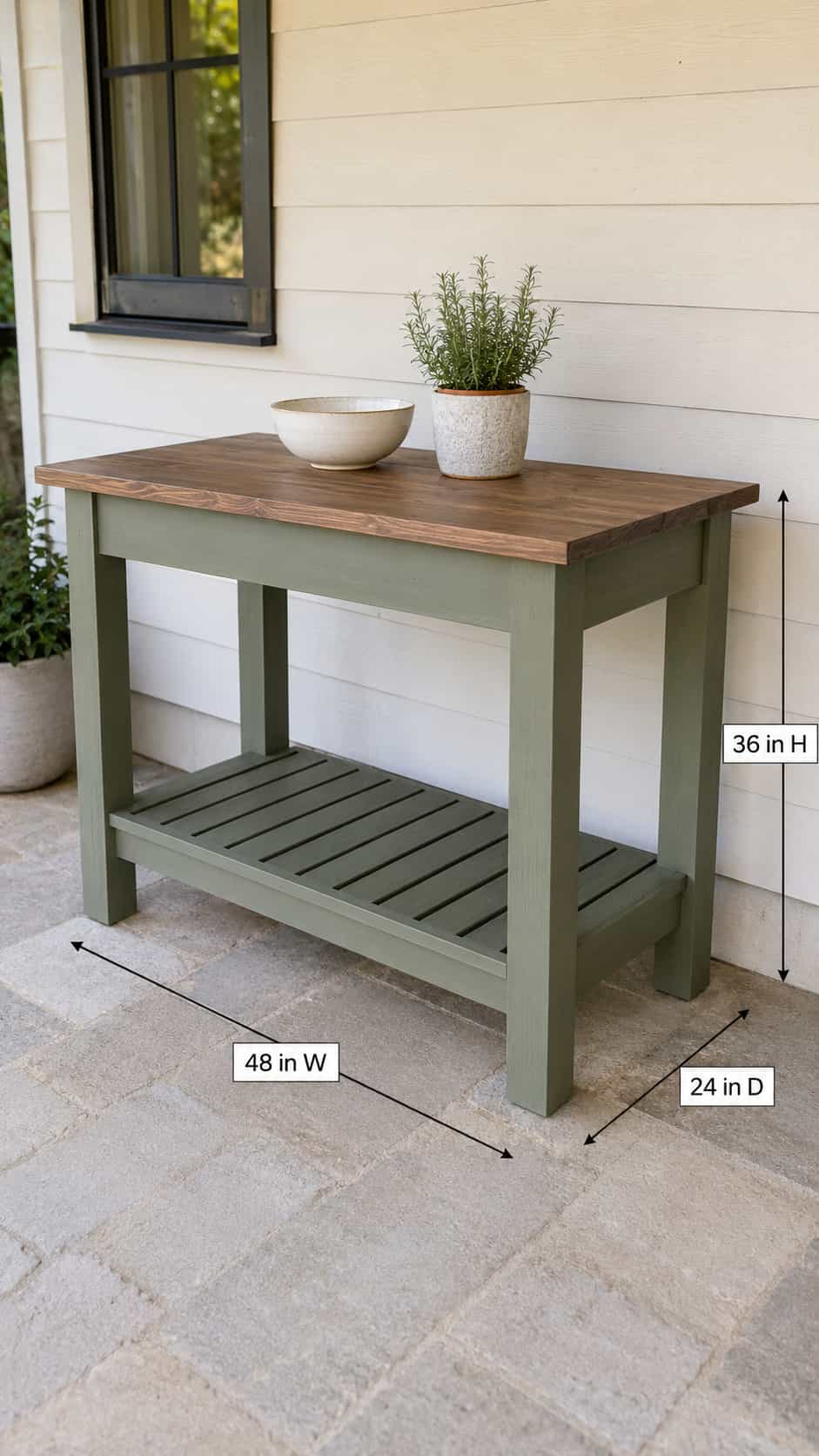 Farmhouse Outdoor Prep Table