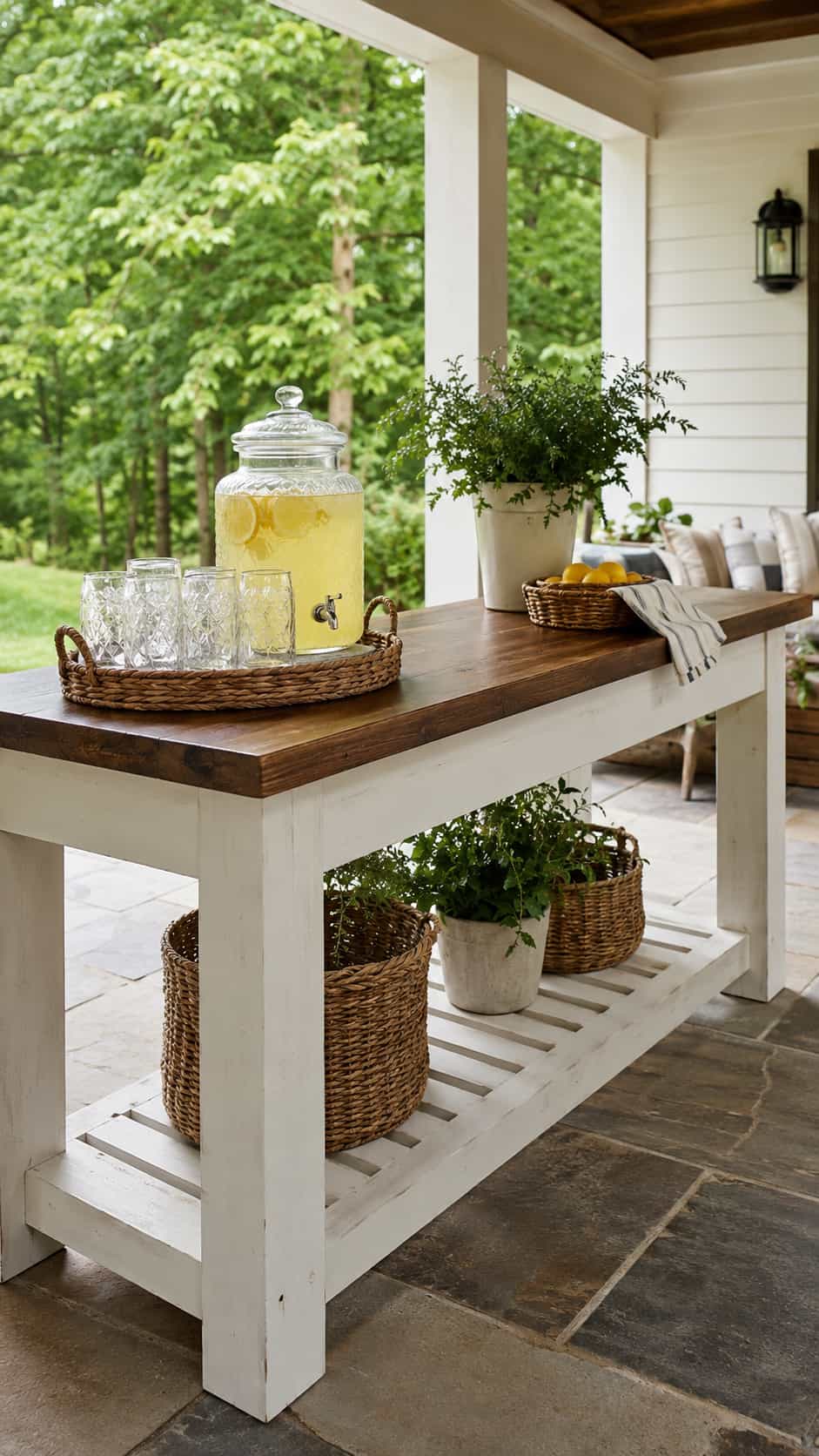 Farmhouse-Style Patio Bar