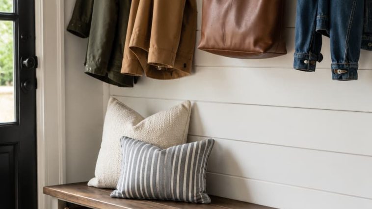 mudroom bench with shoe storage