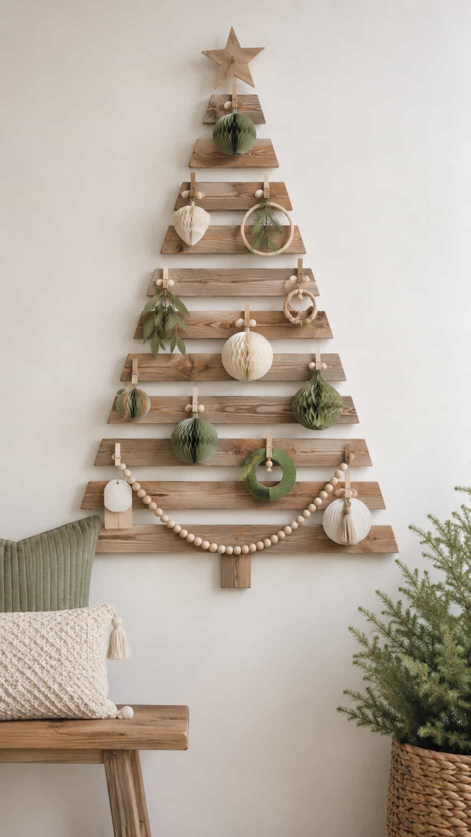 Flat Wall-Mounted Wooden Tree