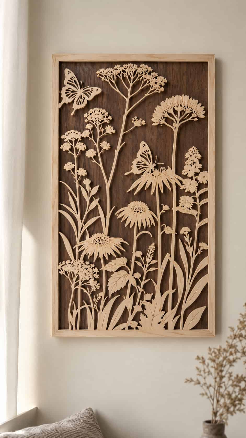Flower and Butterfly Panel