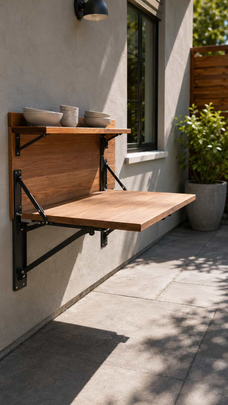 Fold-Down Outdoor Prep Table
