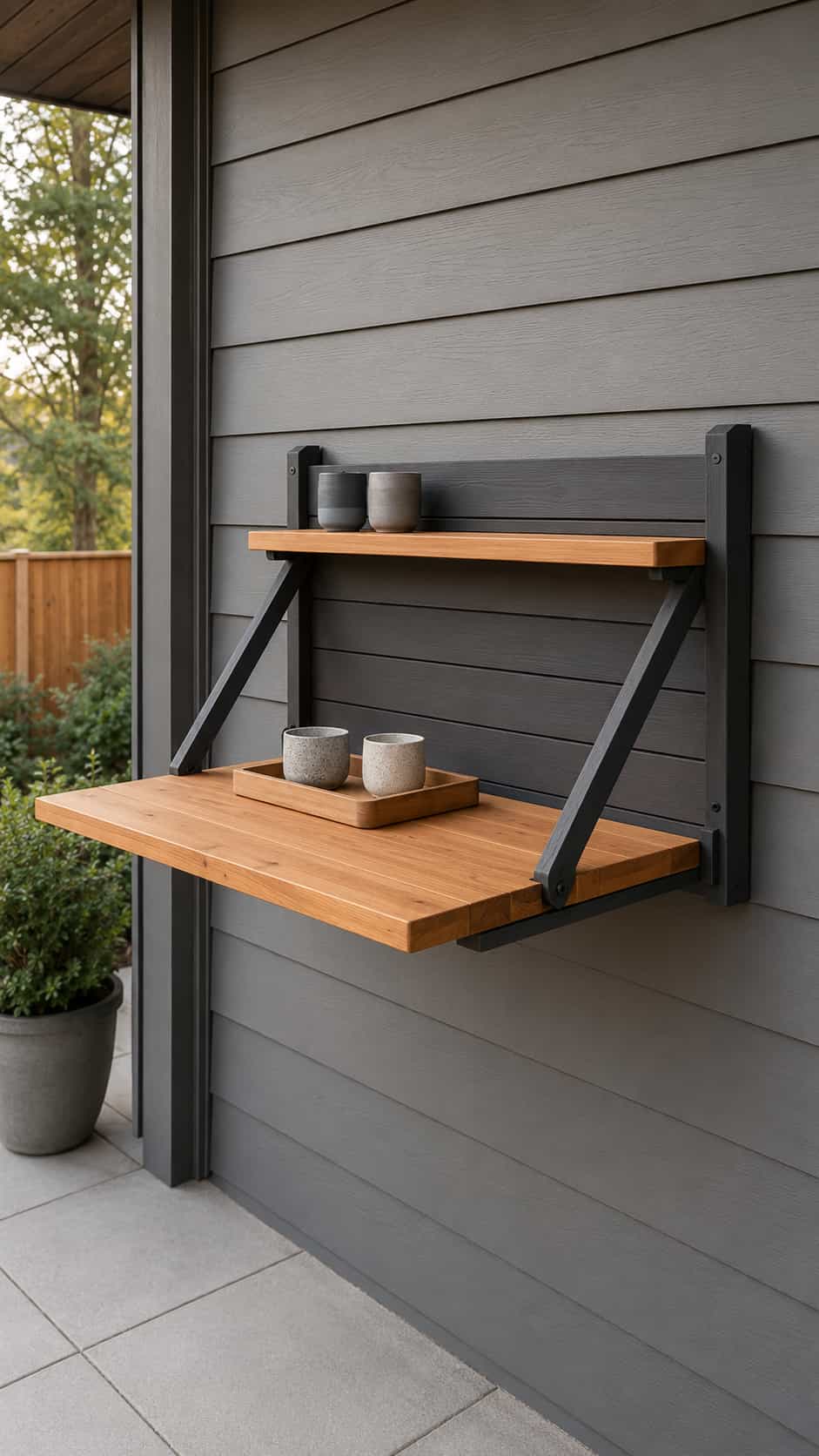 Fold-Down Patio Bar
