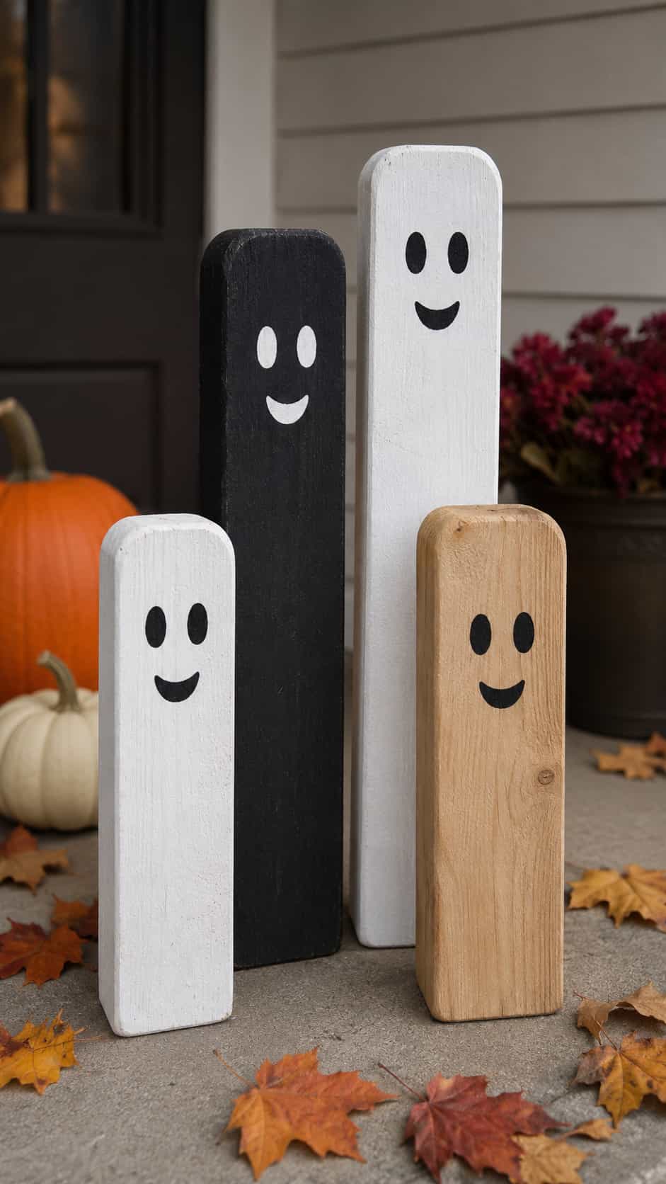 Friendly Wooden Ghost Blocks
