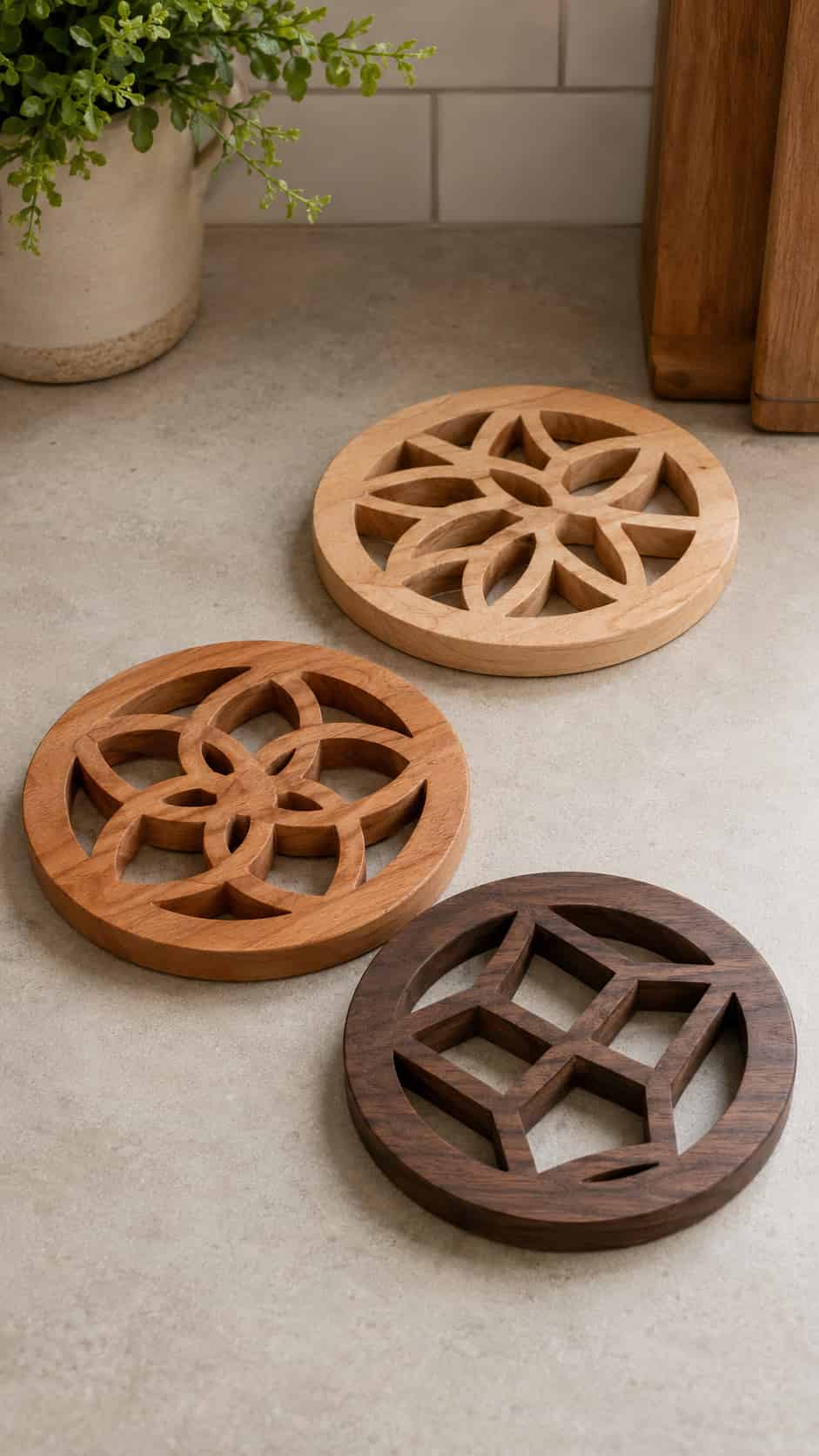 Geometric Trivet Set