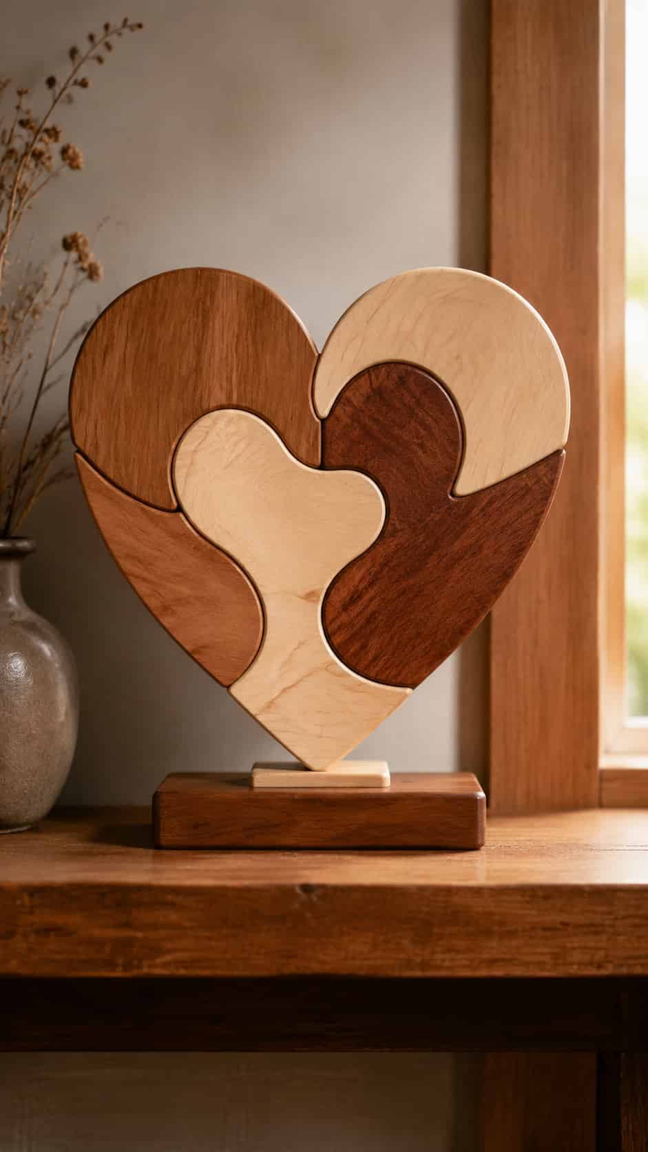 Interlocking Heart Sculpture