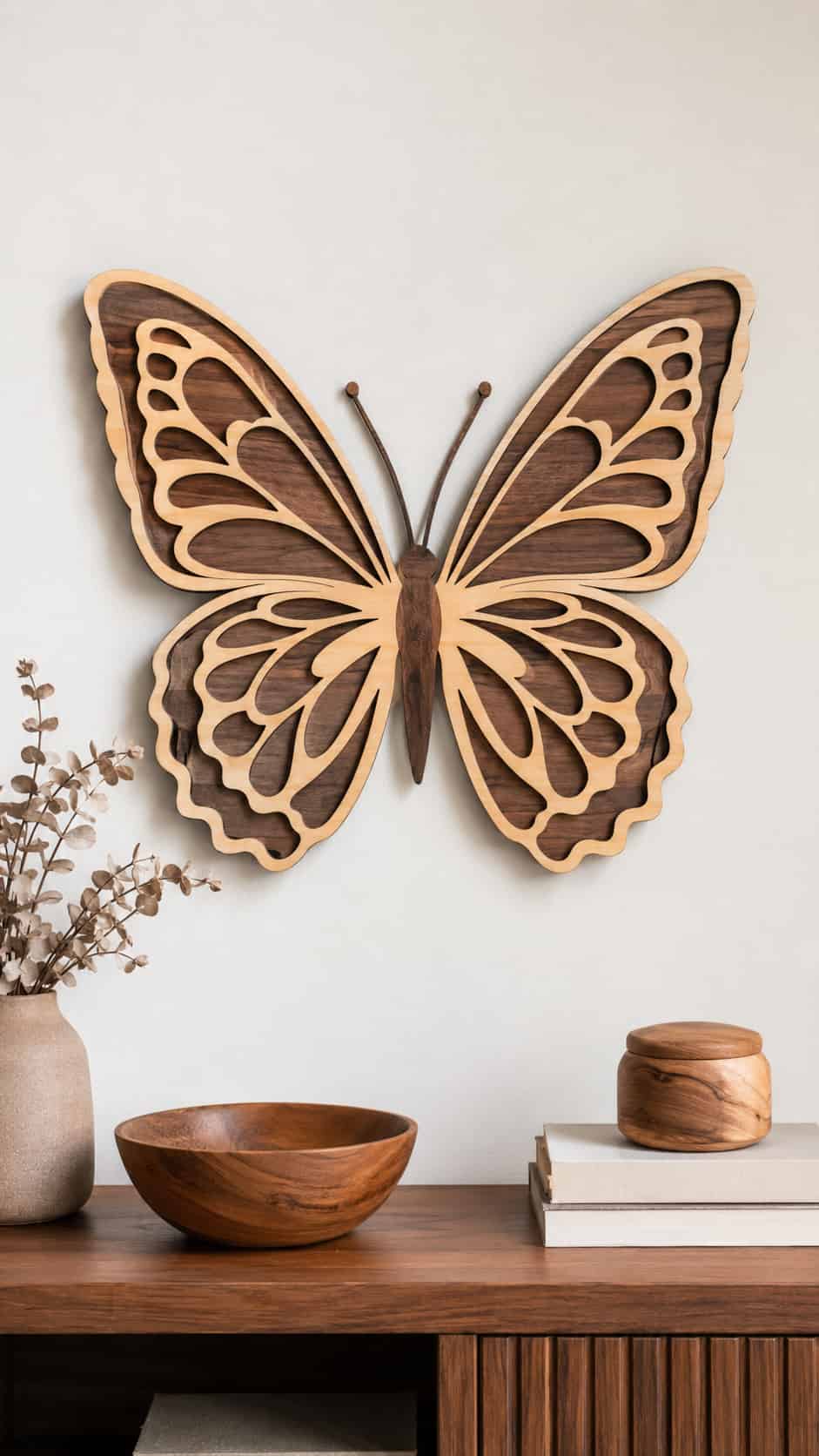 Layered Butterfly Wall Art