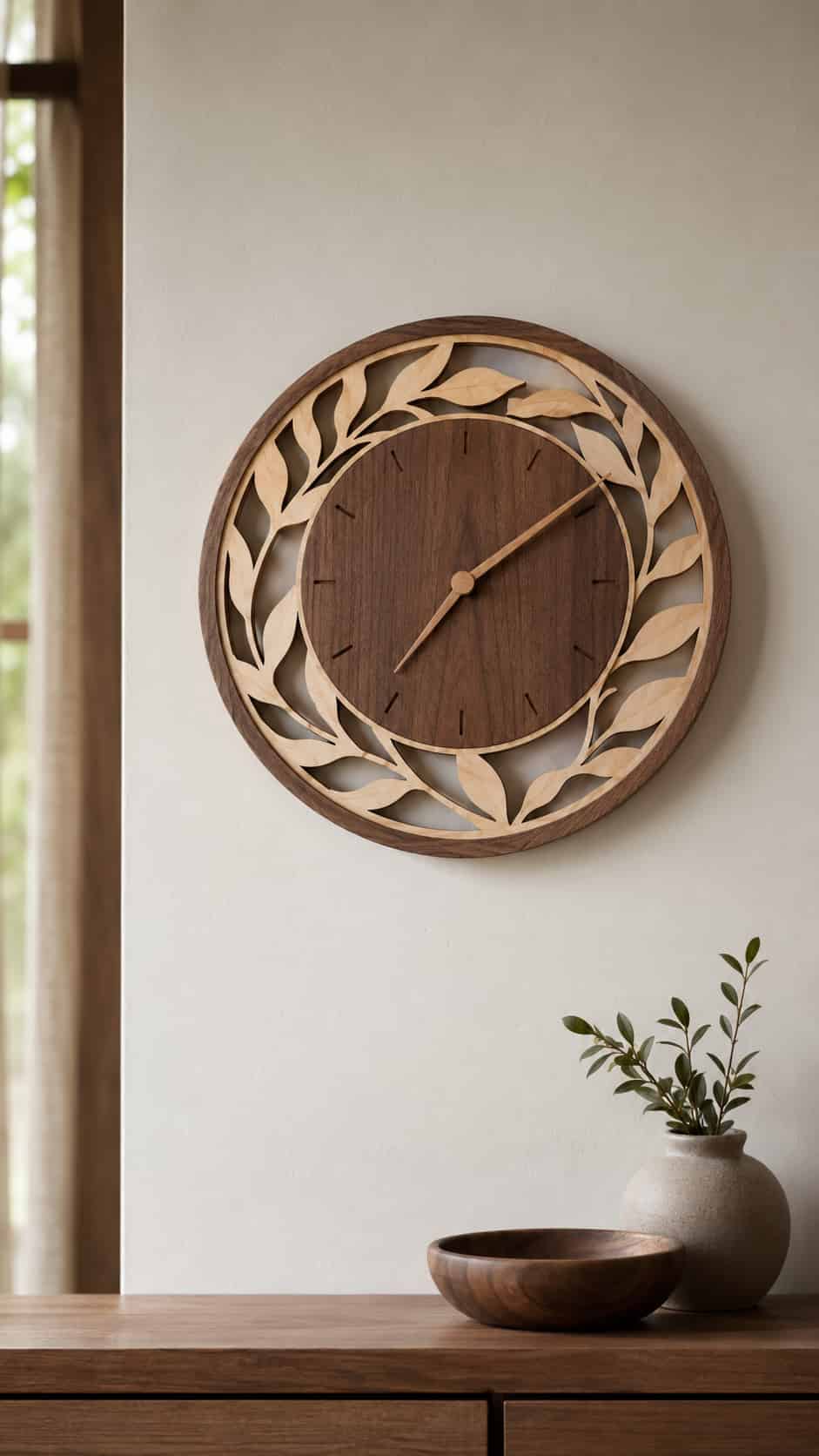 Leaf Wall Clock