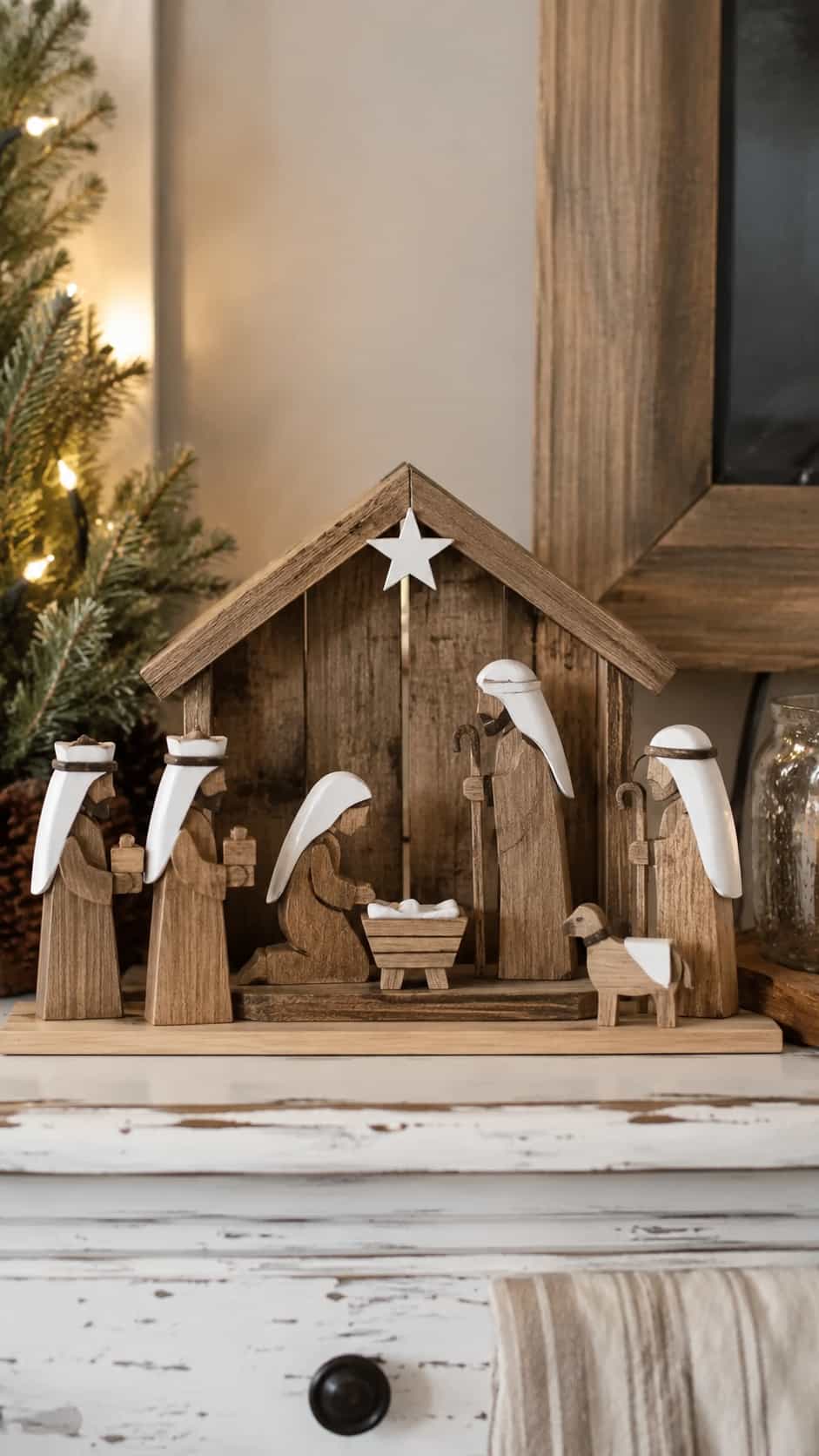 Mini Wooden Nativity Scene