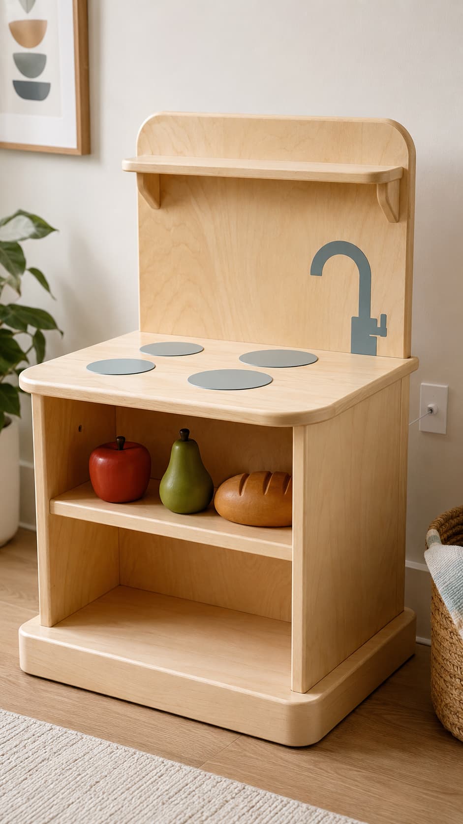 Mini Wooden Play Kitchen