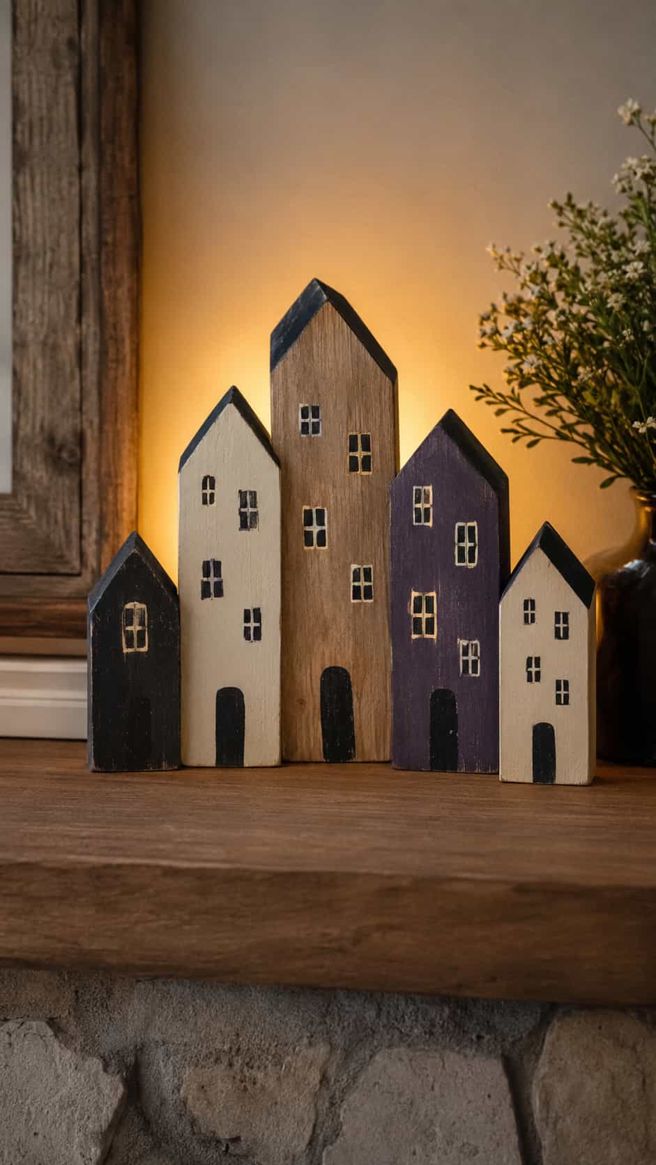 Miniature Haunted House Village