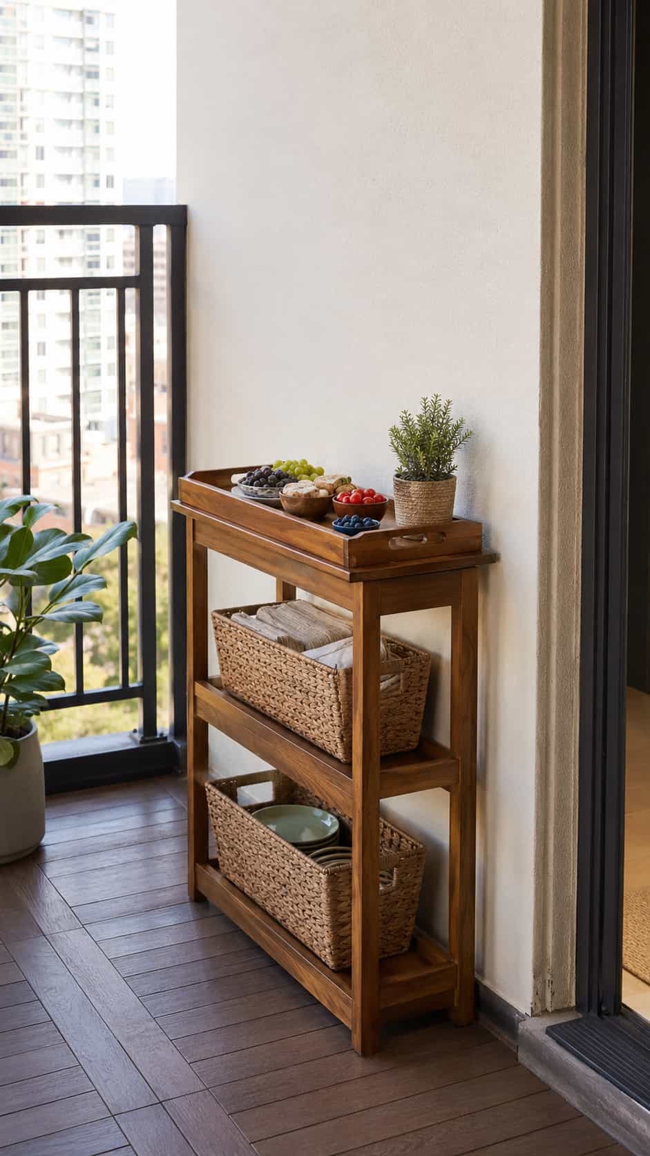Narrow Balcony Serving Station