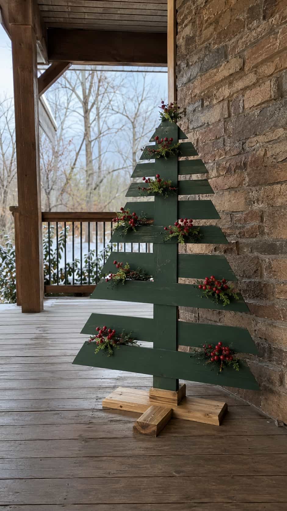 Outdoor Wooden Porch Tree