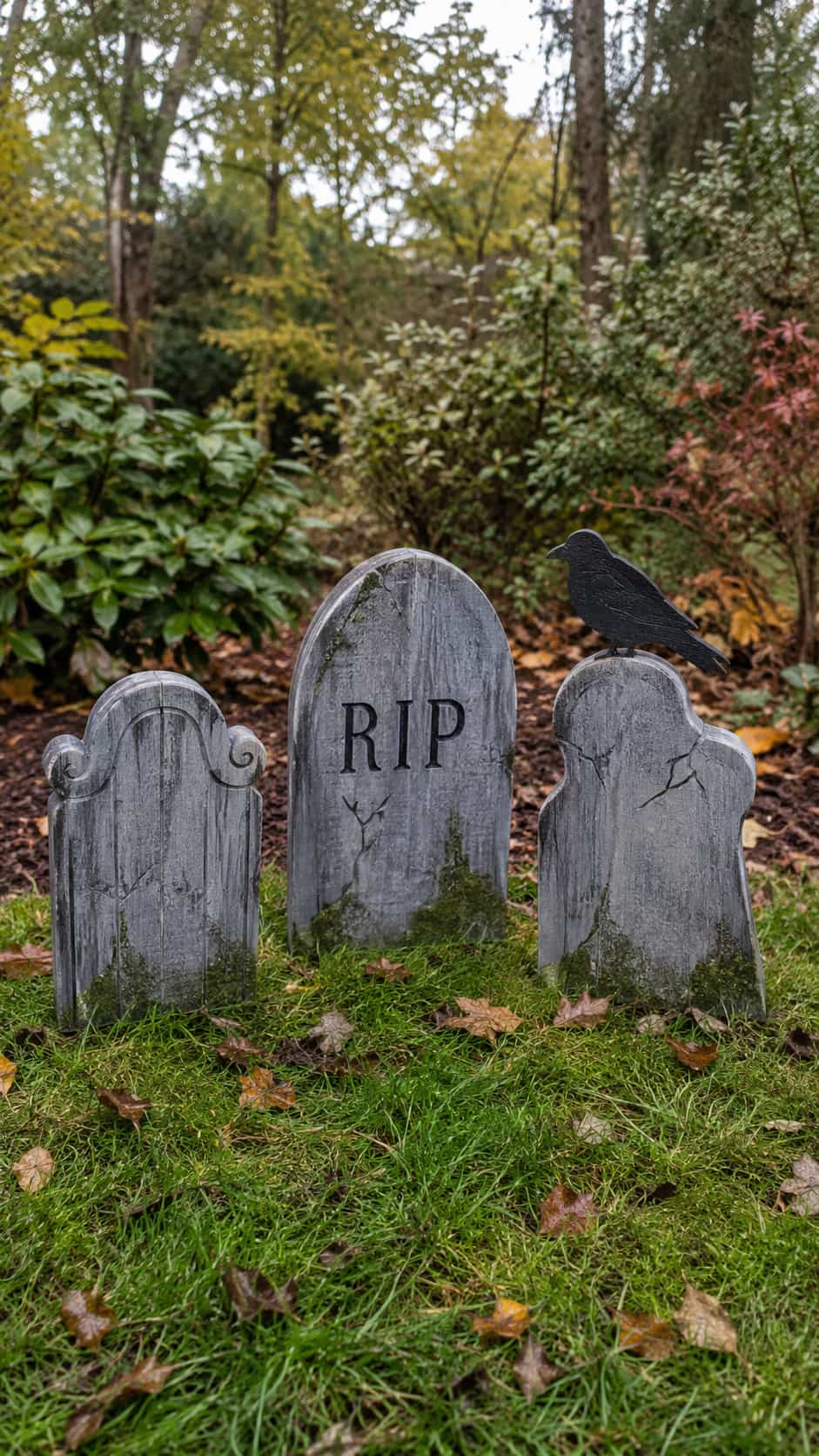 Playful Wooden Graveyard Markers