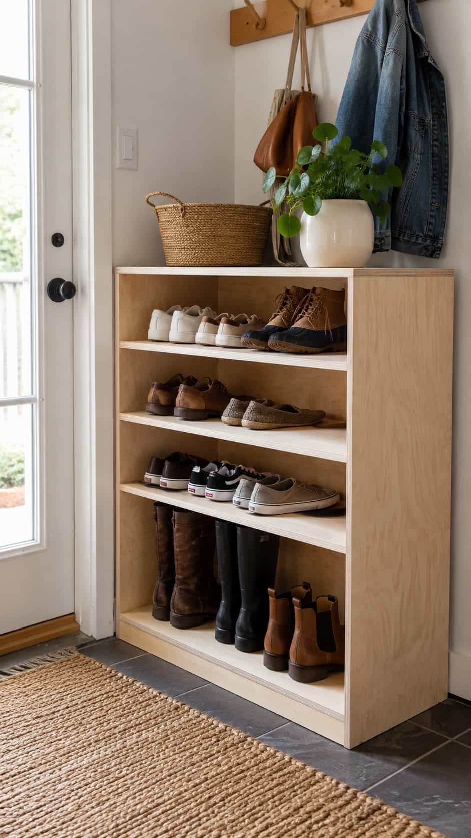 Plywood Shoe Rack