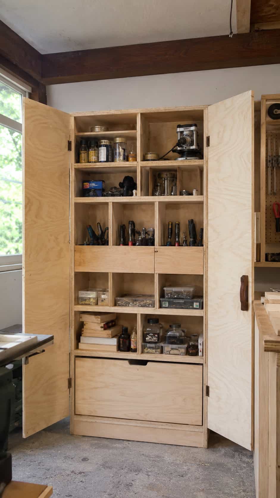 Plywood Workshop Cabinet