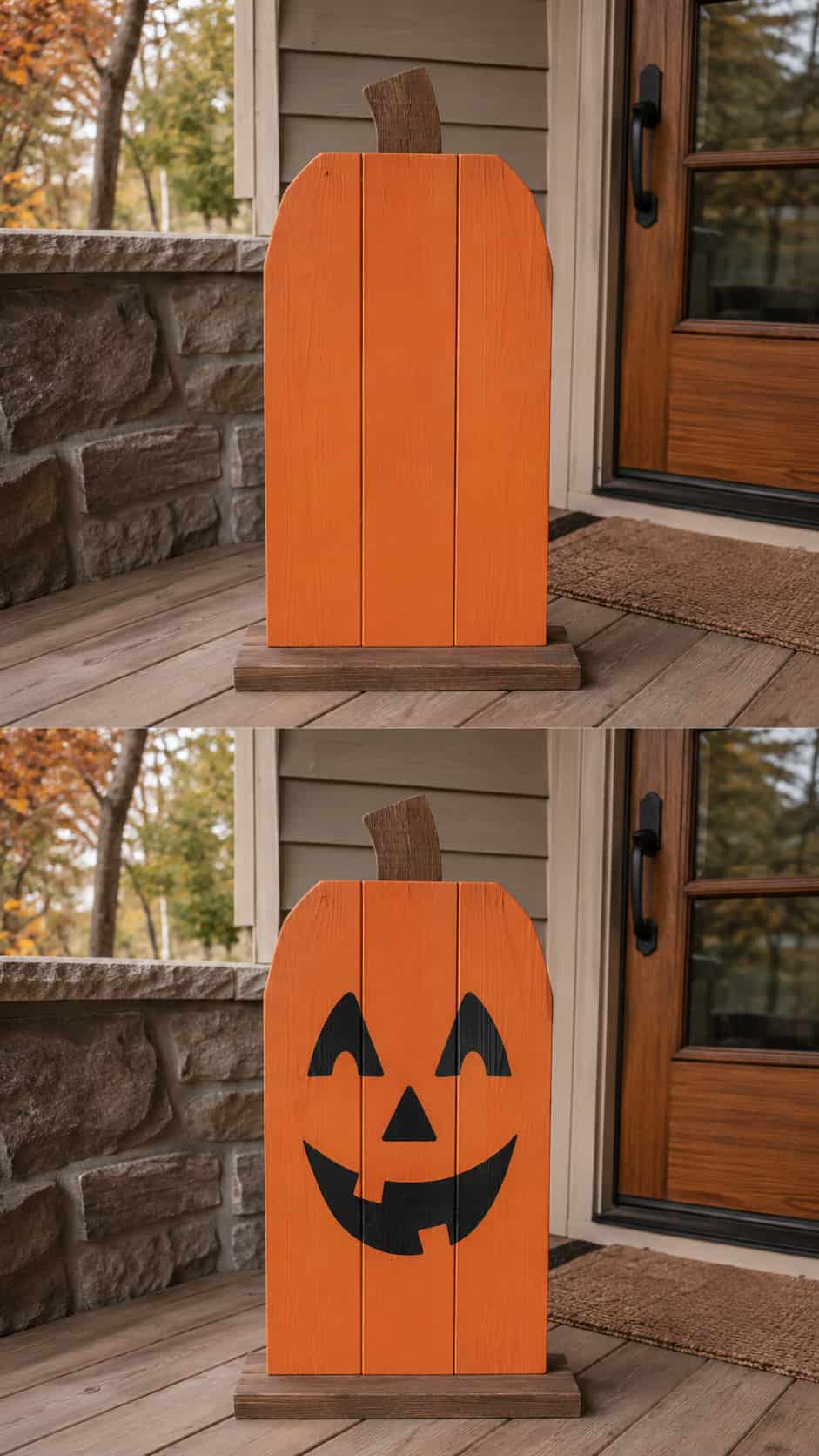 Reversible Tall Porch Pumpkin