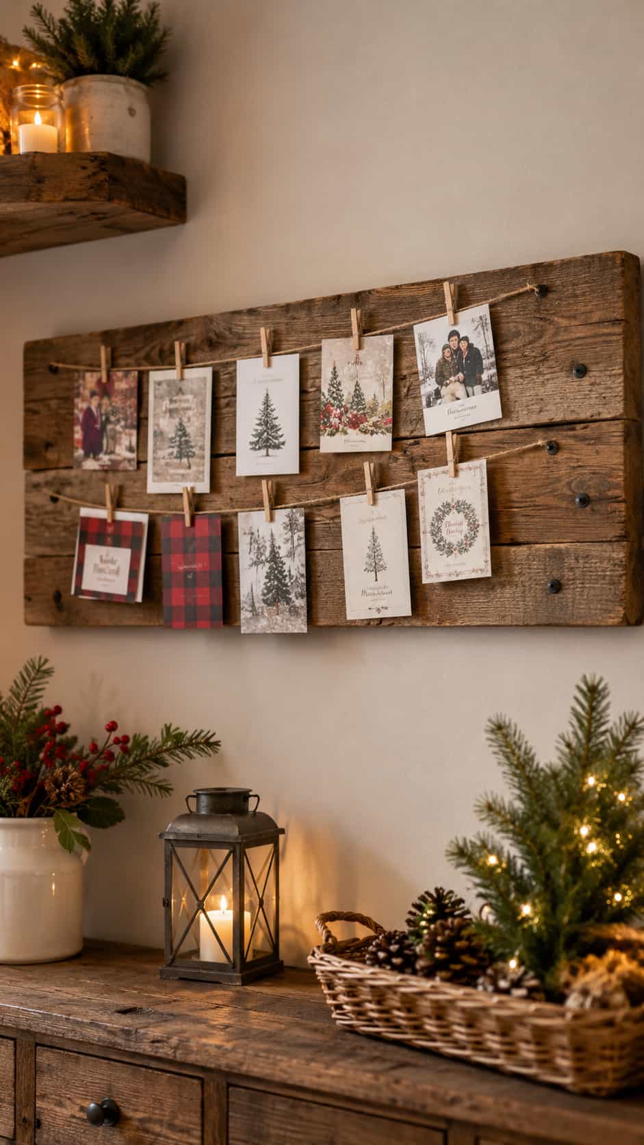 Scrap Wood Christmas Card Holder