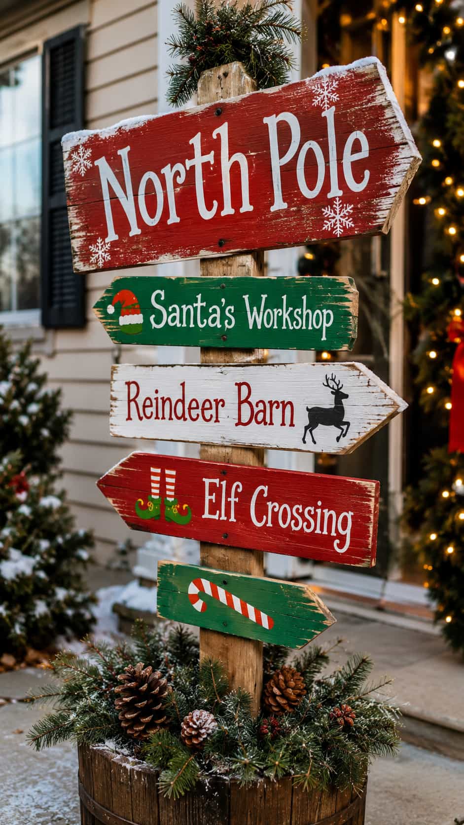 Scrap Wood North Pole Sign