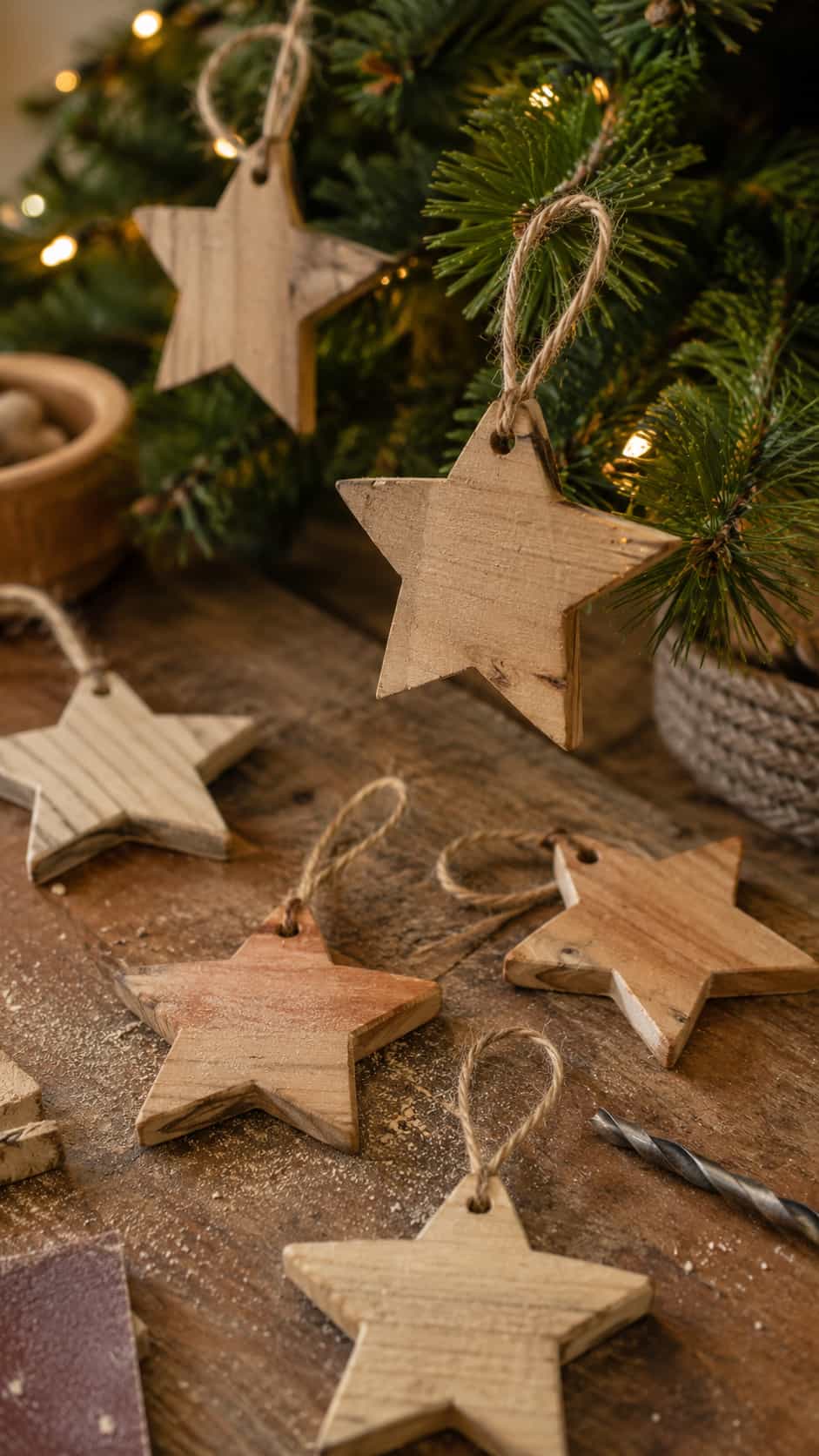 Scrap Wood Star Ornaments