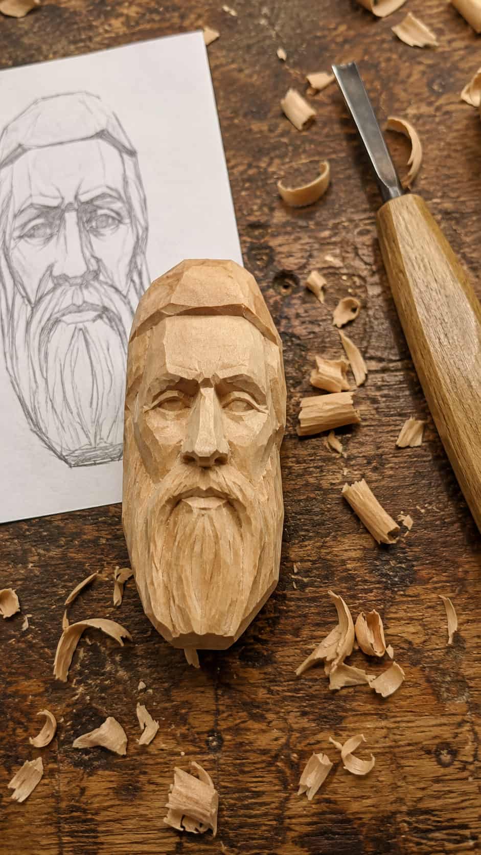 Simple Bearded Face Pattern