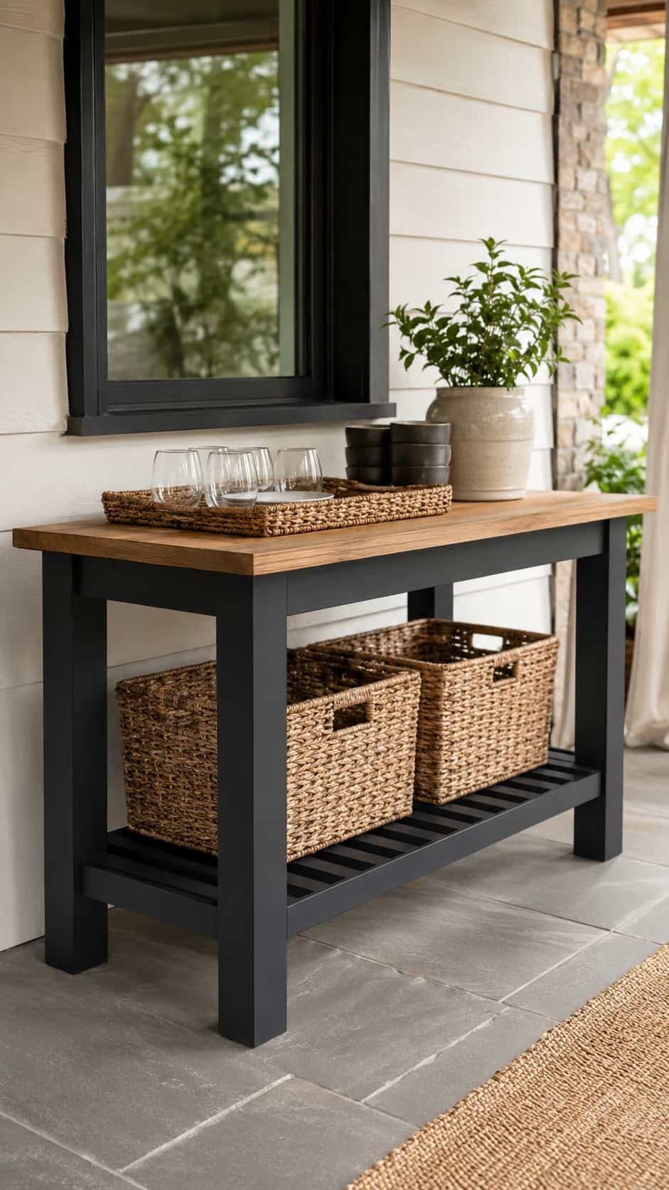 Simple Outdoor Serving Table