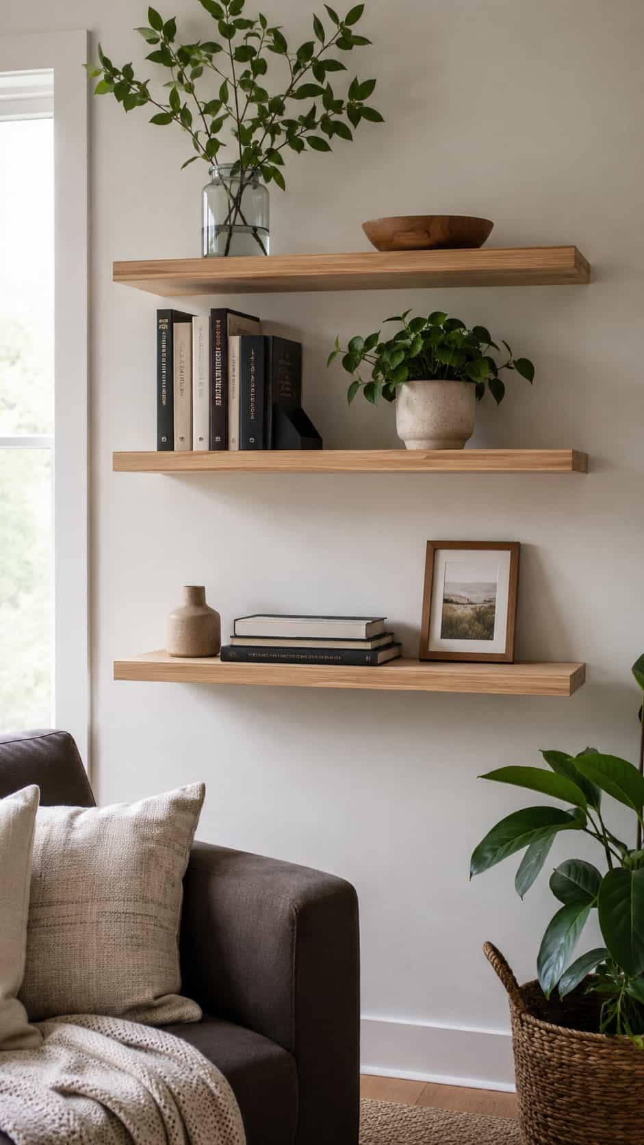 Simple Plywood Wall Shelves