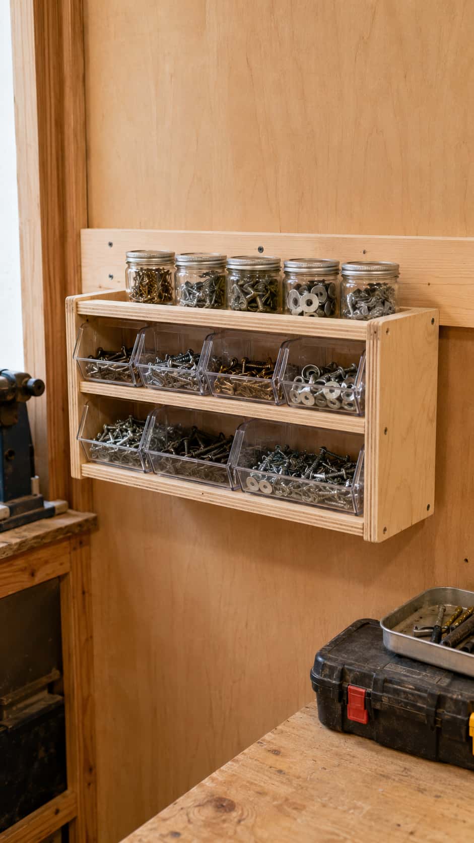 Small Parts Bin Holder