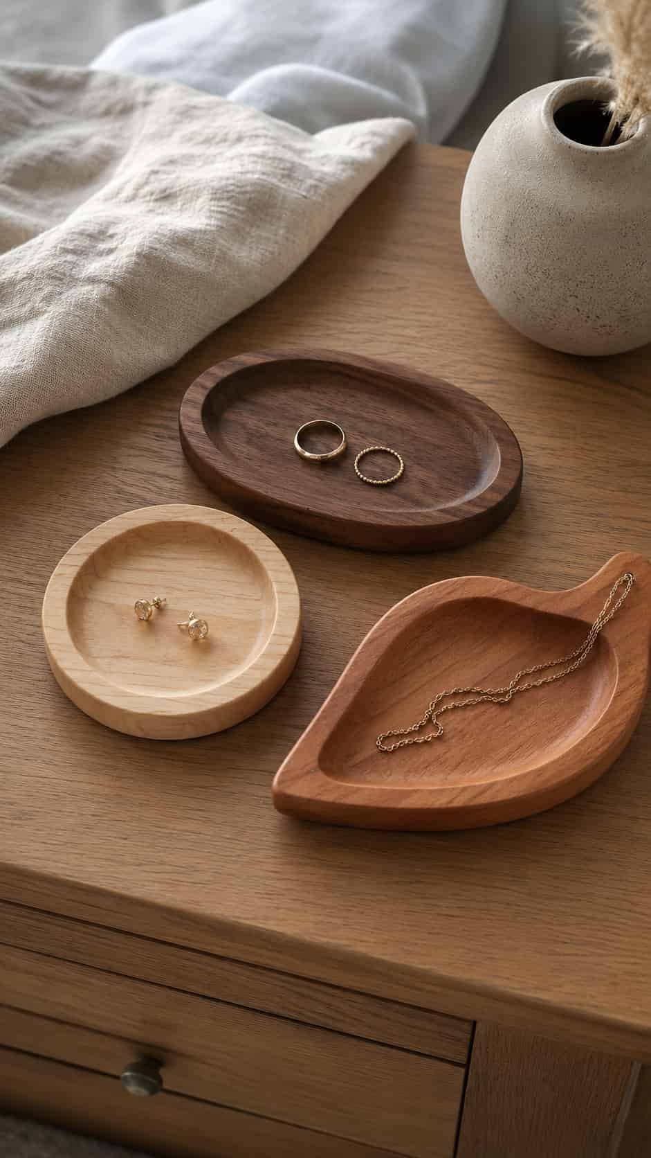 Small Wooden Jewelry Dish