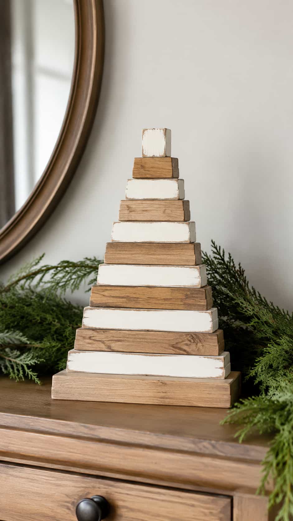 Stacked Scrap-Wood Block Tree