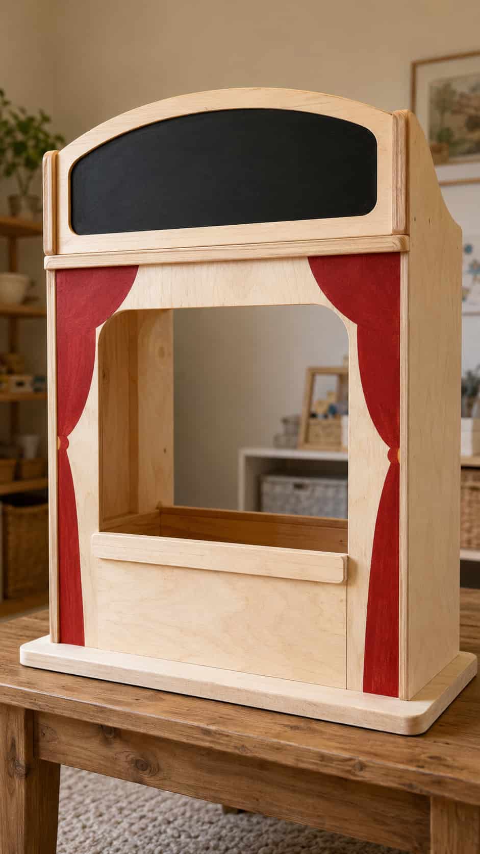 Tabletop Wooden Puppet Theater