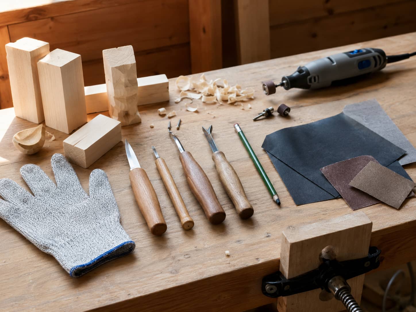 Tools You'll Need for Beginner Wood Carving Patterns
