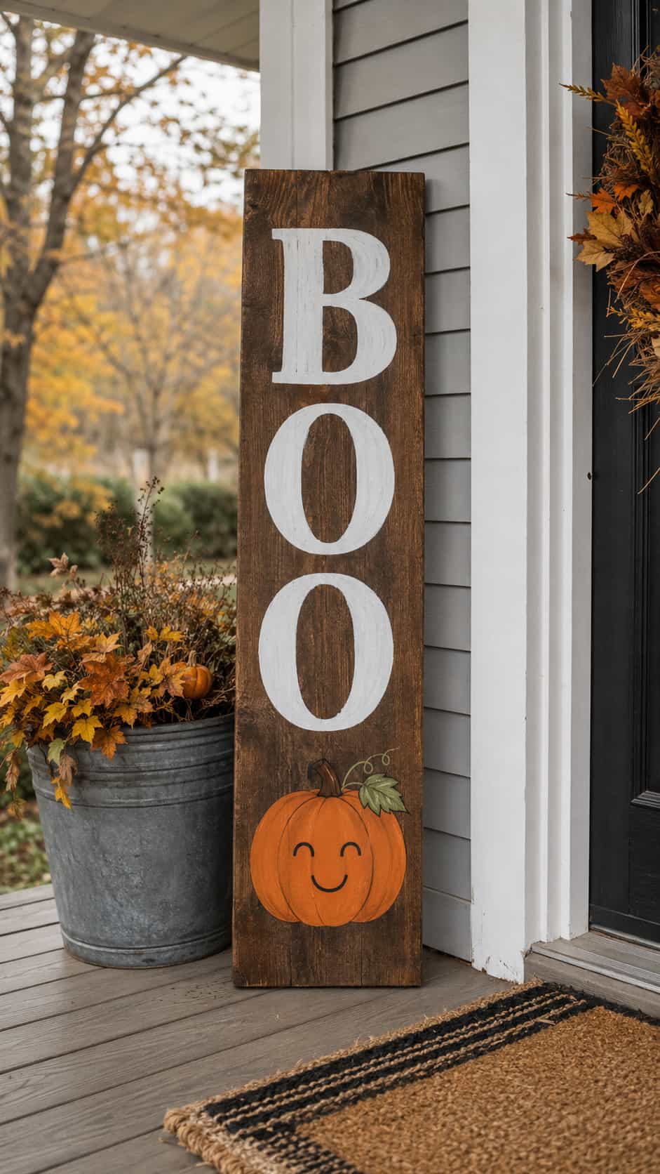 Vertical “BOO” Porch Sign