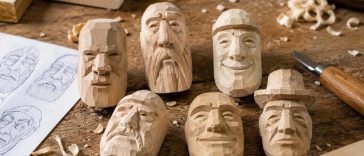 Wood Carving Face Patterns Ideas